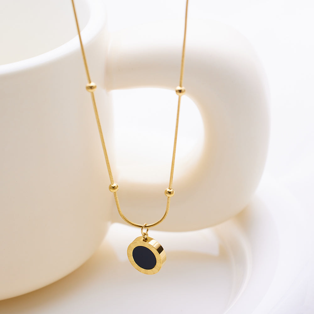 Medora Necklace | Roman Medallion Gold Pendant — detail view — TJAURI jewelry