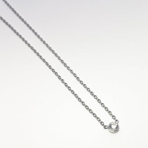 Miréa Necklace | Bezel-Set Crystal Pendant — detail view — TJAURI jewelry