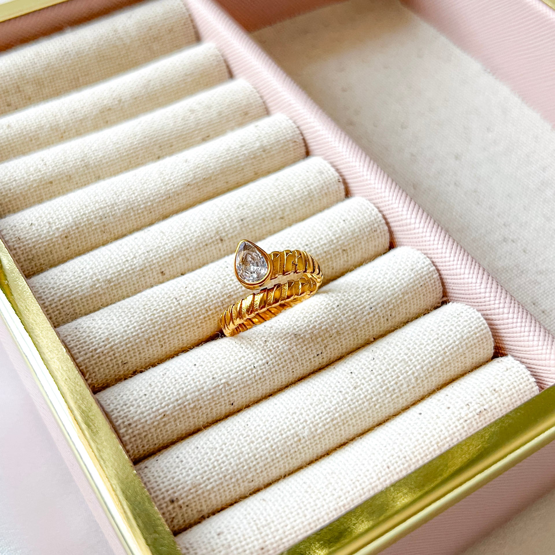 Adjustable Zirconia Open Ring