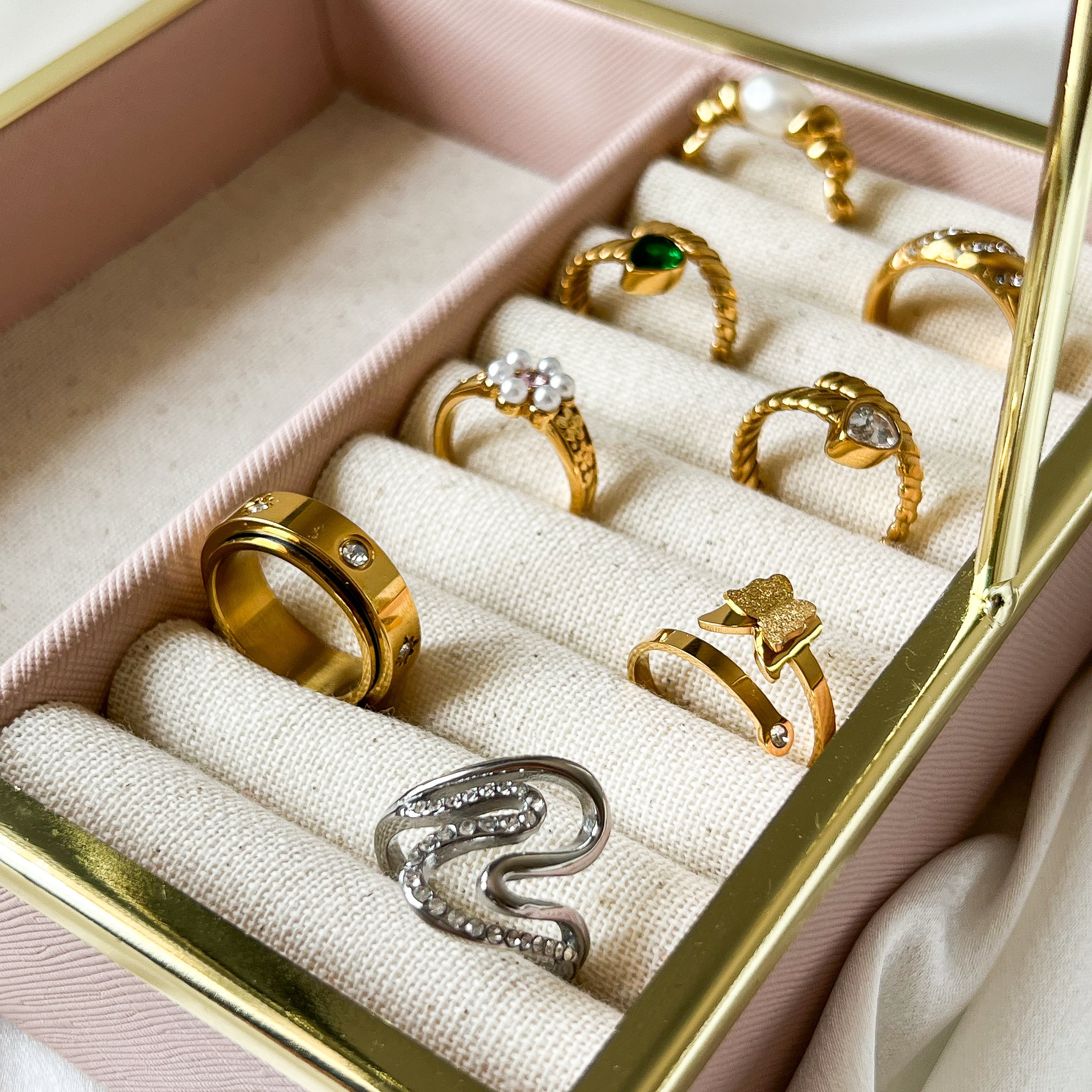 Adjustable Zirconia Open Ring