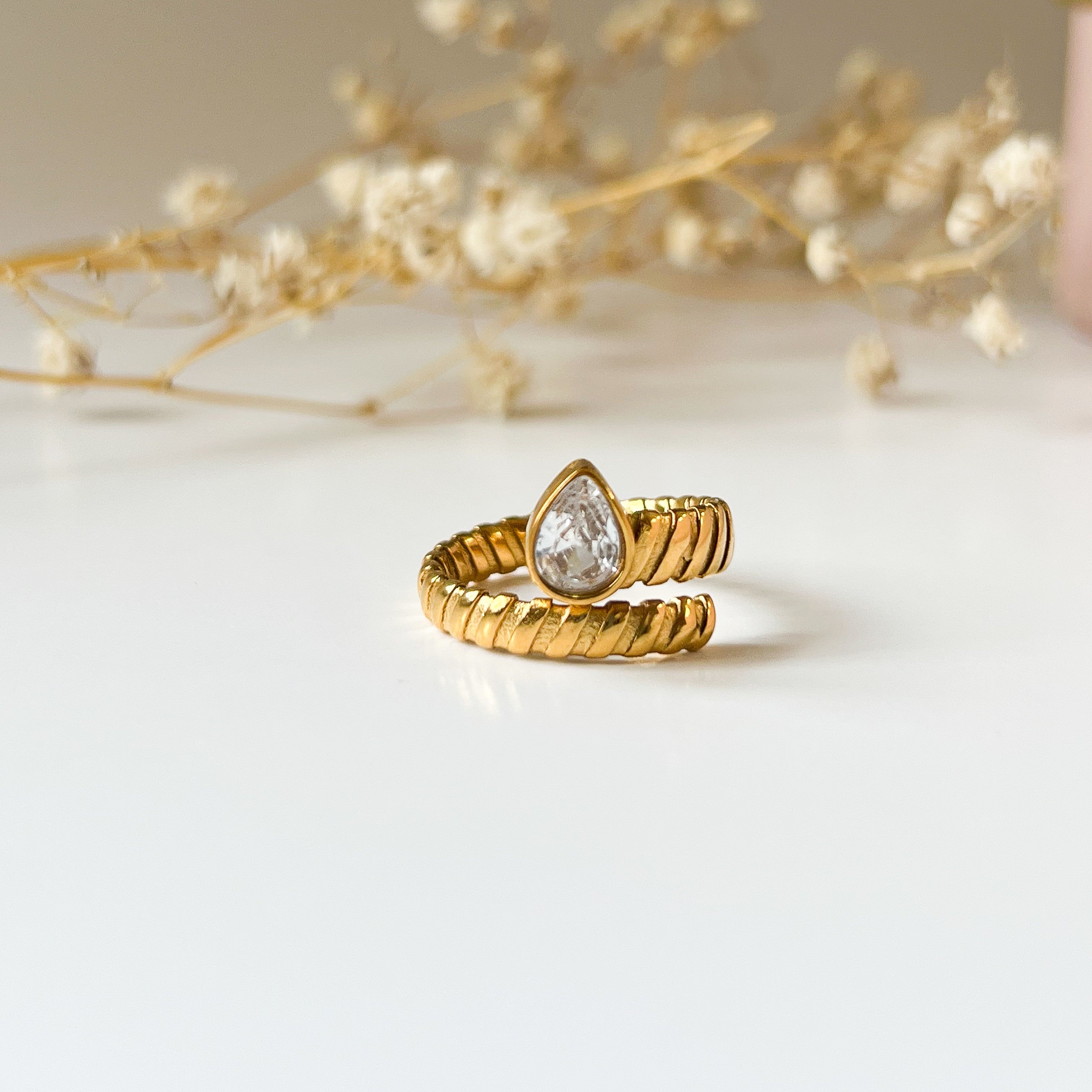 Adjustable Zirconia Open Ring