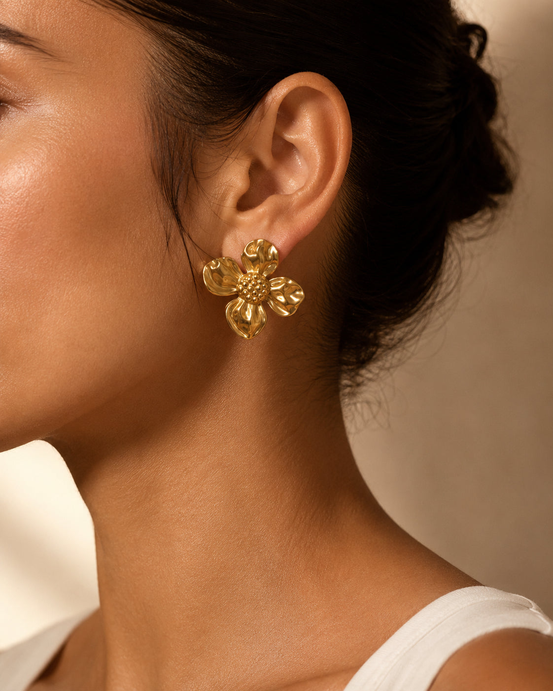 Floréa Studs | Gold Flower Earrings
