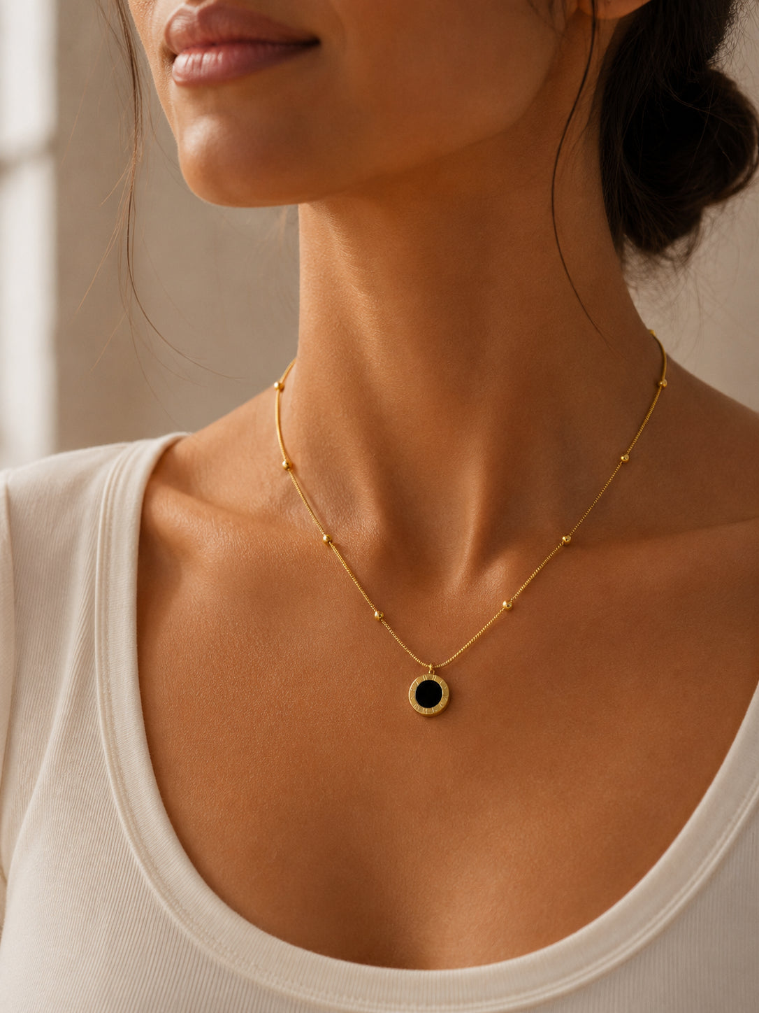 Medora Necklace | Roman Medallion Gold Pendant