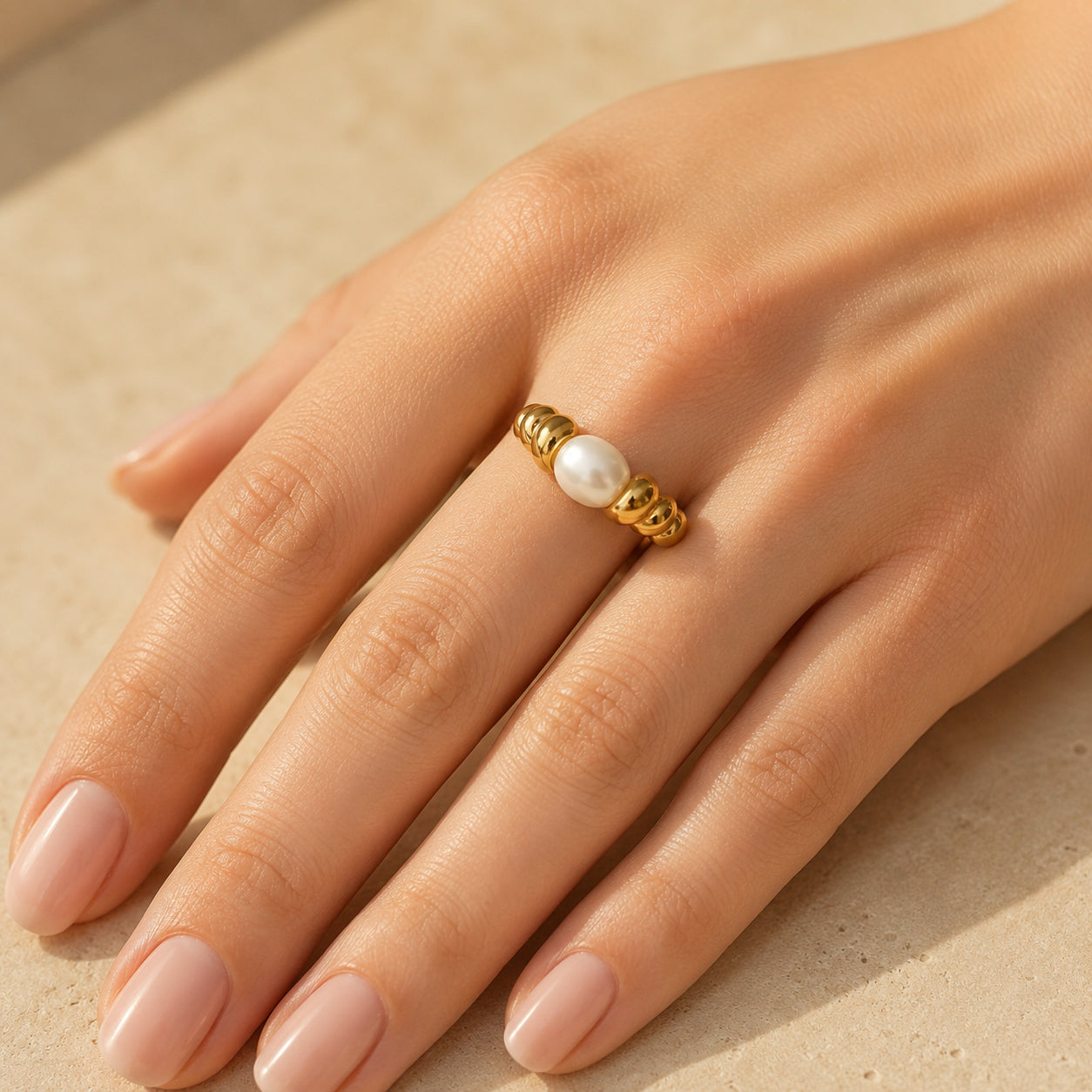 Torsa Ring | 18K Gold Pearl